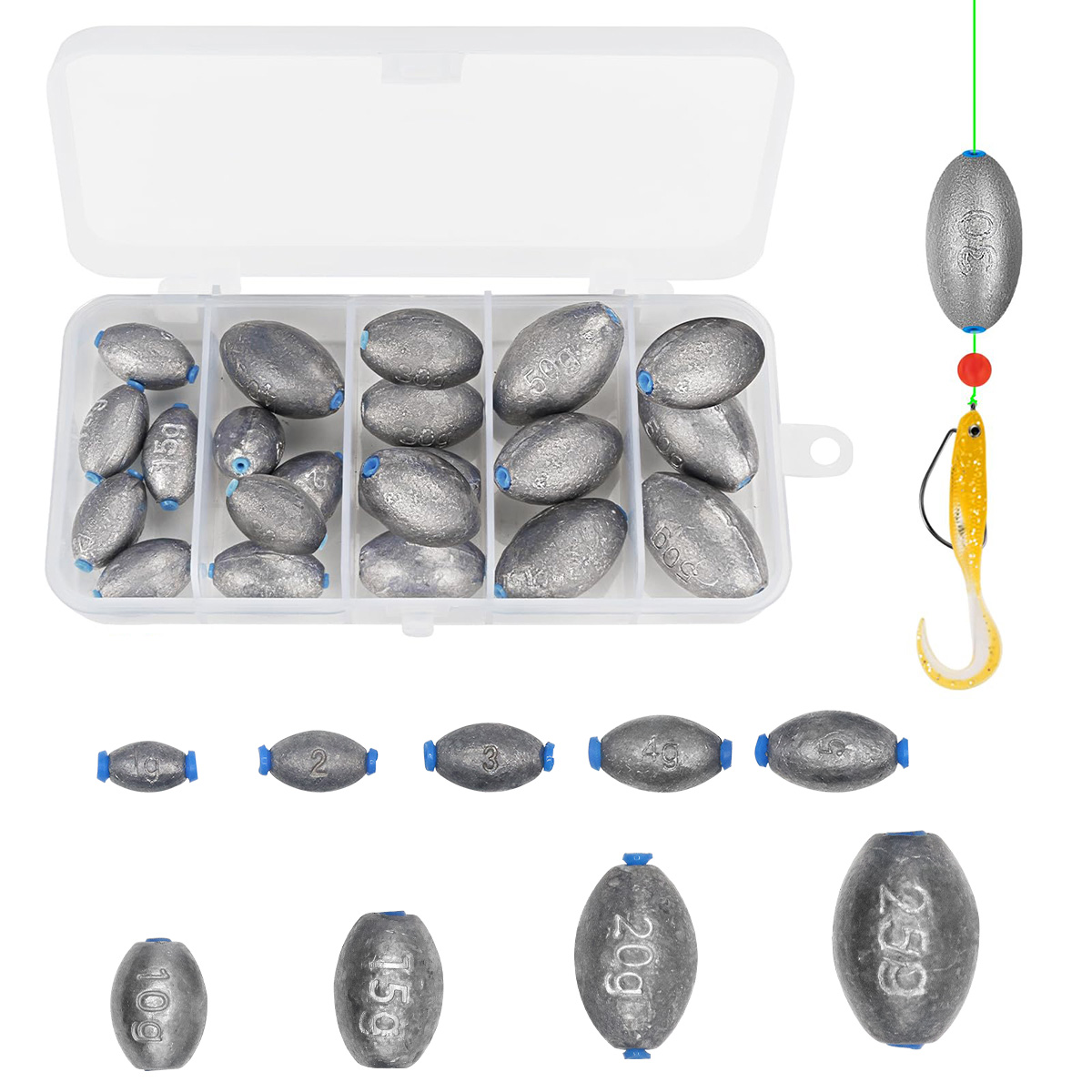 Assortiment de plombs de pêche - Bass Fishing Lure avis et prix