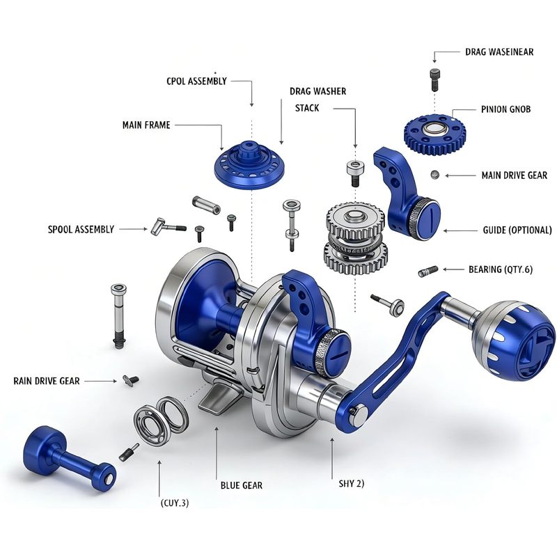 Moulinet de pêche Topline Tack - Electric Fishing Reel avis et prix